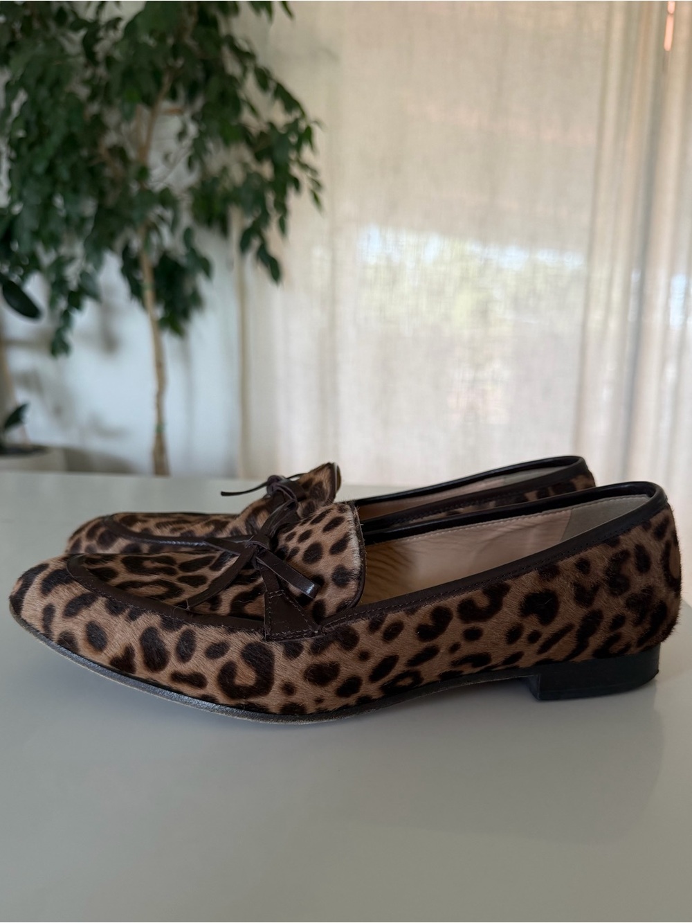 J. Crew Pony Hair Leopard Print Slip-On Loafers - size 7.5 - Picture 2 of 5